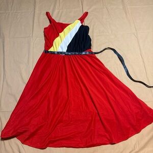 Vintage Colorblock Summer Dress (Tabby of California) – Size 16 – 70s/80s